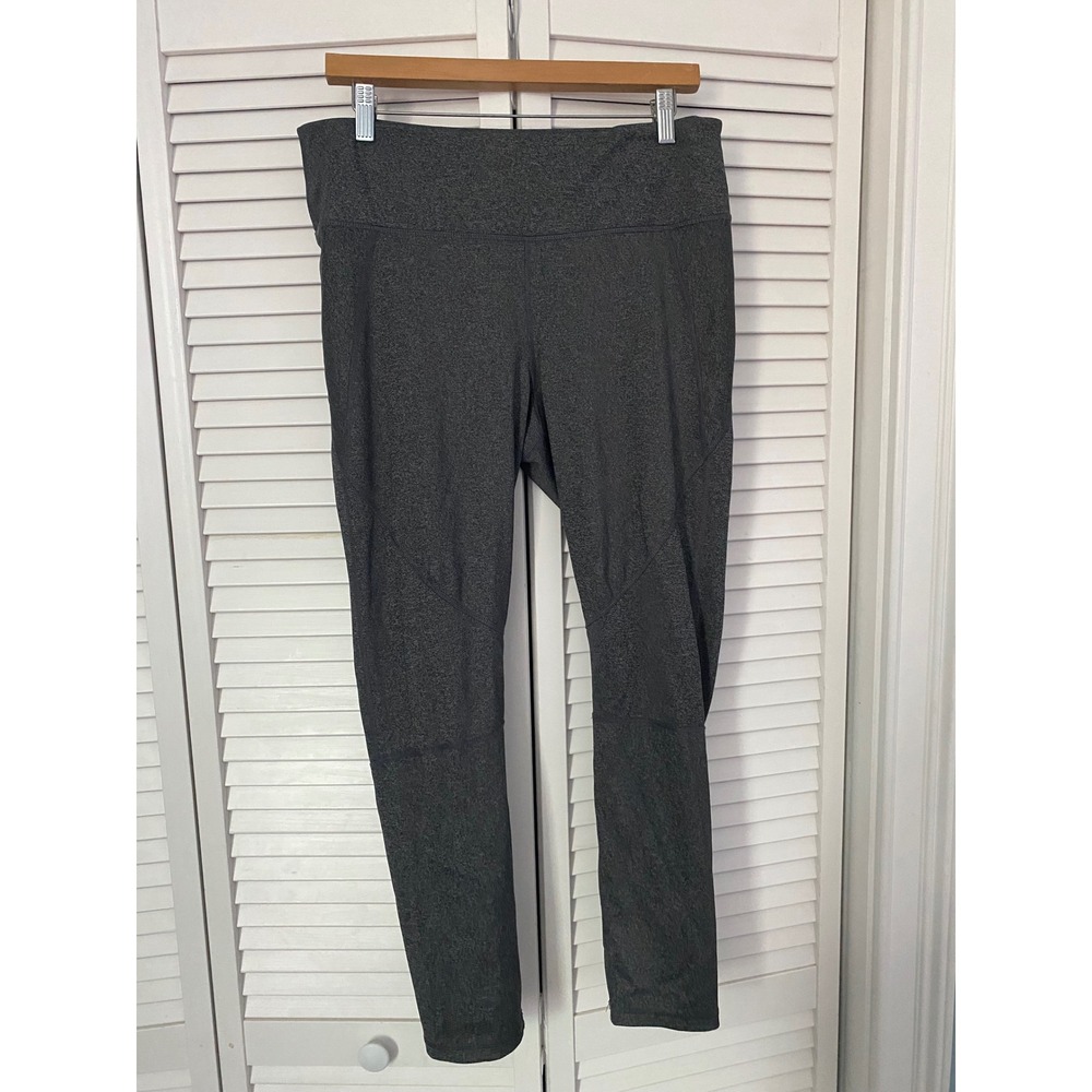 Old Navy Active Go-Dry Leggings Charcoal Gray Heather High Waisted Gym Pants